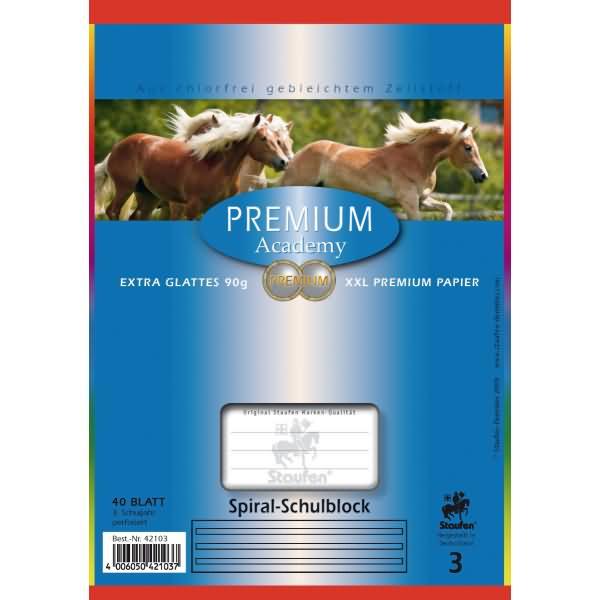 Actual product image Staufen Spiral pad A5 40BL Lin.3 grey (A5, Special ruling, Hardcover)