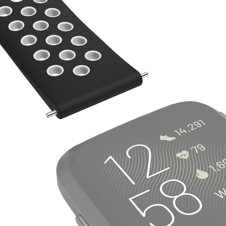 Produktbild Hama 00086226 Smartwatch-Zubehör Band Schwarz (Silikon, Rostfreier Stahl)