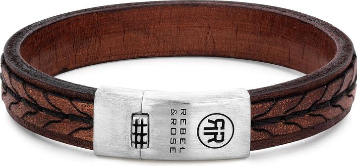 Actual product image Rebel & Rose 2 Stranded 925 Earth Bracelet (19 cm, Leather)