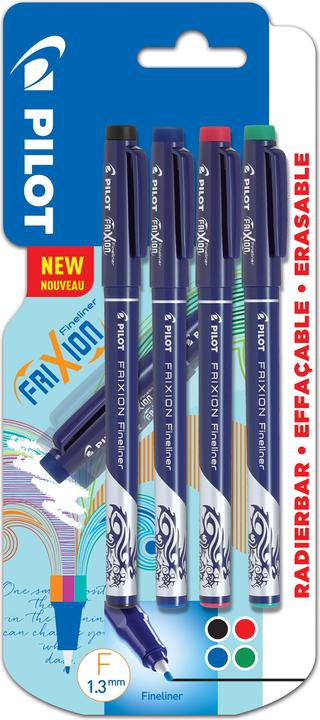 Image du produit Pilot FriXion (Vert, Bleu, Noir, Rouge, Bleu foncé, 4 x)