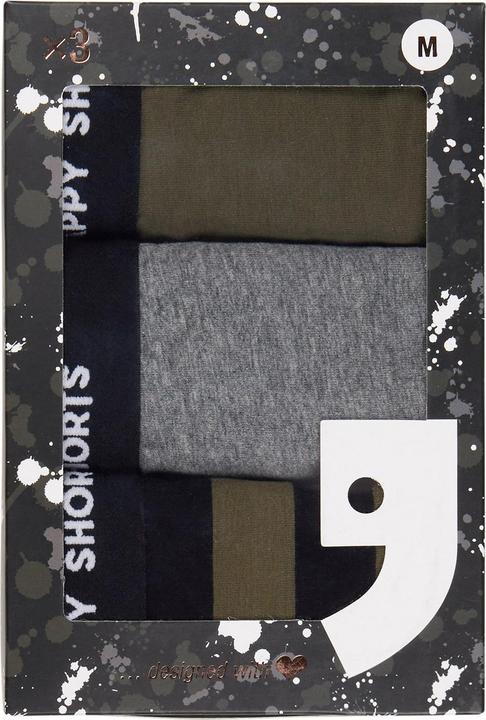 Actual product image Happy shorts Retro Boxer Jersey (M, pack of 3)