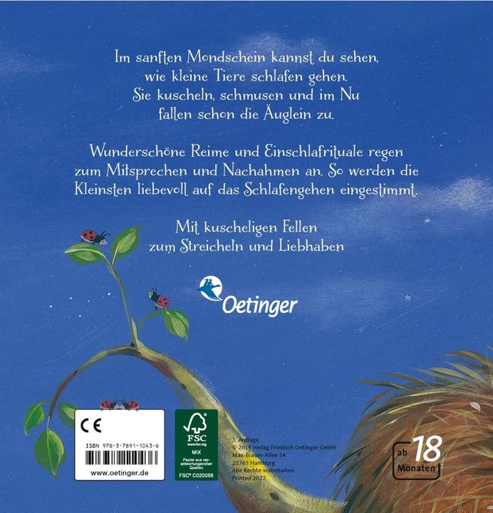 Produktbild Mein Fühlbuch: Wie kleine Tiere schlafen gehen (Deutsch, Anne-Kristin zur Brügge, 2019)