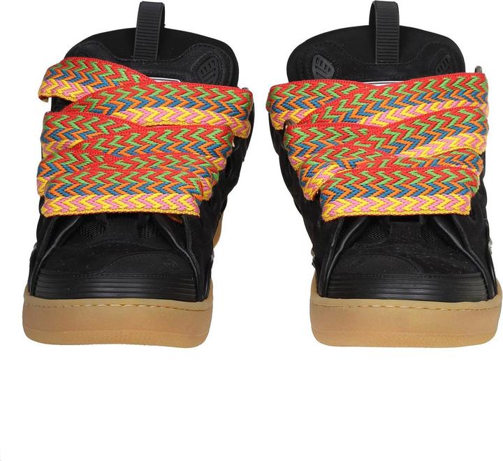 Produktbild Lanvin curb sneakers in leather and suede with multicolor laces (45)
