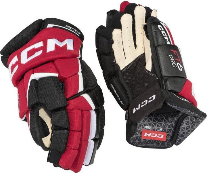 Actual product image CCM JetSpeed FT6 PRO SR hockey gloves (13"/33 cm, dark blue (navy)/white (68)) (13)