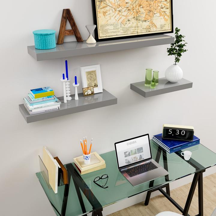 Immagine prodotto Casaria 2x Scaffali galleggianti (110 x 23 x 3,8 cm)