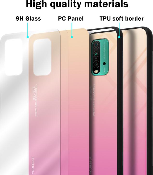 Immagine prodotto Cadorabo Manicotto per vetro in TPU a 2 colori (Xiaomi Redmi 9T, Xiaomi Poco M3)