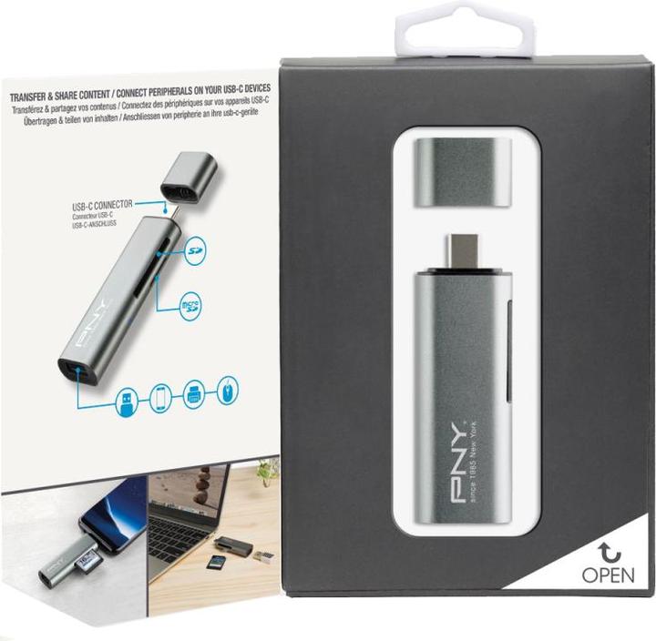 Actual product image PNY USB card reader (USB-C)