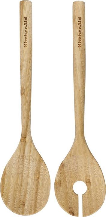 Image du produit KitchenAid 30cm de long Bamboo Salad Servers, Fork and Spoon (serveurs, fourchette et cuillère en bambou) (Serveurs à salade)