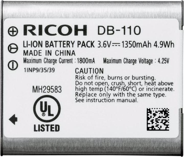 Produktbild RICOH DB-110 Lithium-Ionen Akku fü GRIII (Akku)