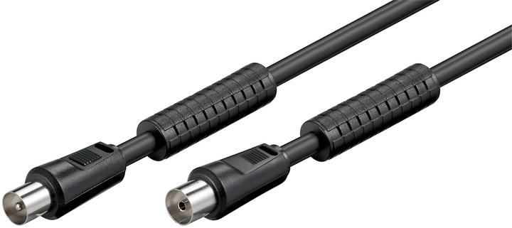 Immagine prodotto Goobay Cavo di collegamento dell'antenna, 100% schermato, ferrite, nero, 3,5 m (80 dB, Cavi antenna)