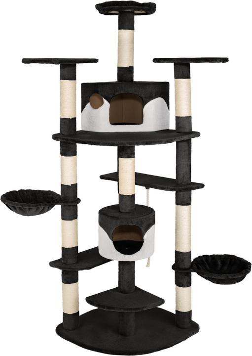 Produktbild tectake Kratzbaum Duki (204 cm, Schwarz, Weiss)