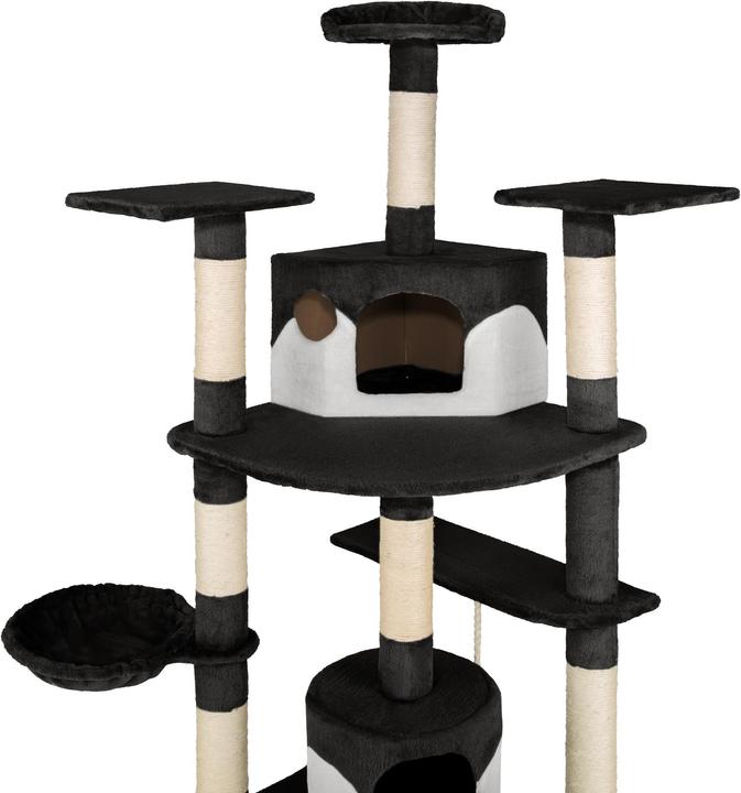 Produktbild tectake Kratzbaum Duki (204 cm, Schwarz, Weiss)