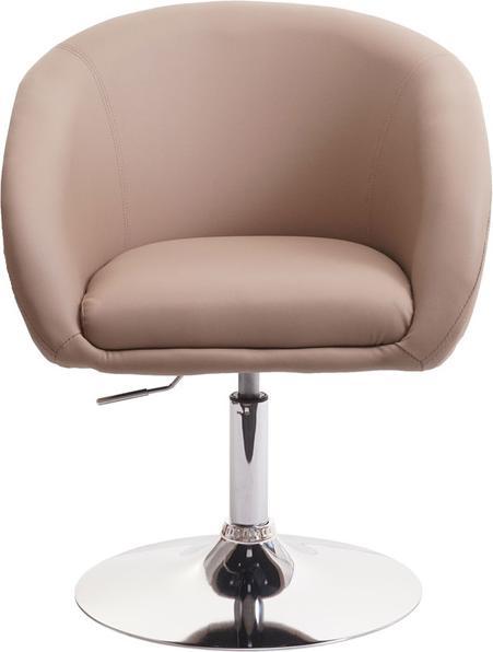 Produktbild Swisshandel24 Esszimmerstuhl, Drehstuhl Loungesessel, höhenverstellbar Kunstleder taupe