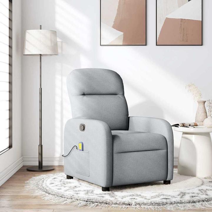 Image du produit VidaXL Fauteuil de massage Tissu gris clair