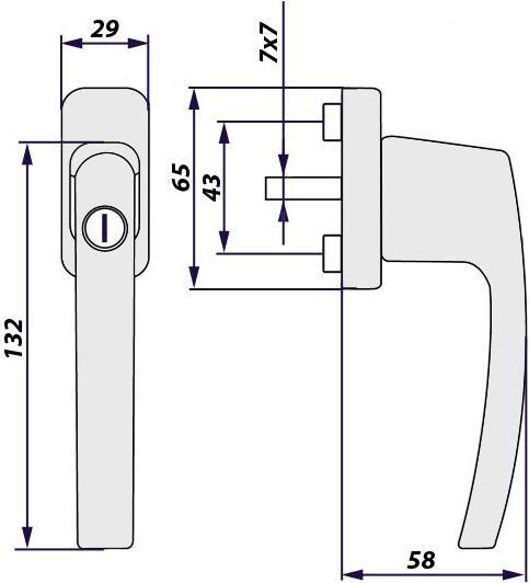 Produktbild tectake 8x Fenstergriff (Fenstergriffe)