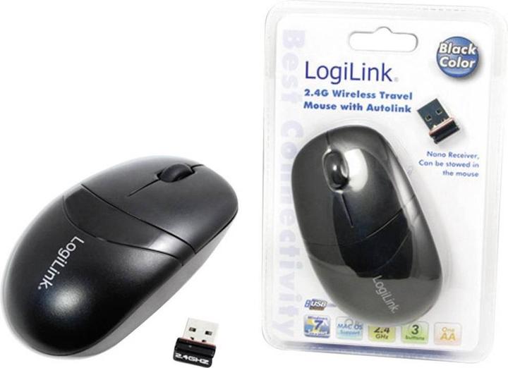 Produktbild LogiLink Mouse Optical Wireless 2.4 GHz Mini with Autolink (Kabellos)