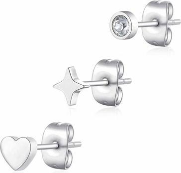 Sagapo S'Agapo Set Of Three Love Click Sck163 Earrings