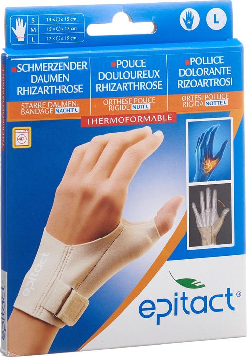 Produktbild Epitact starre Daumenbandage NACHT S 13-15cm rechts (S)