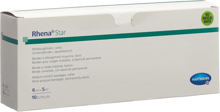 Produktbild Rhena Star Elastische Binden 6cmx5m weiss offen