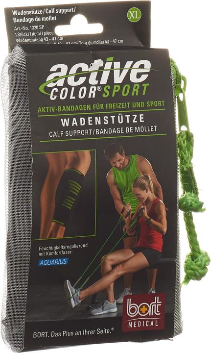Produktbild Bort Medical ActiveColor Sport Wadenstütze XL schwarz (XL)