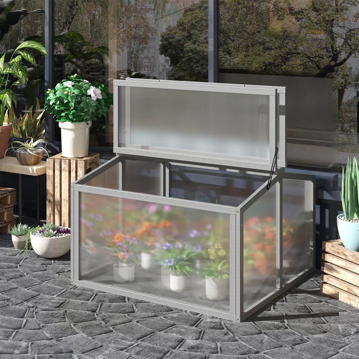 Actual product image Outsunny Raised bed with wooden frame