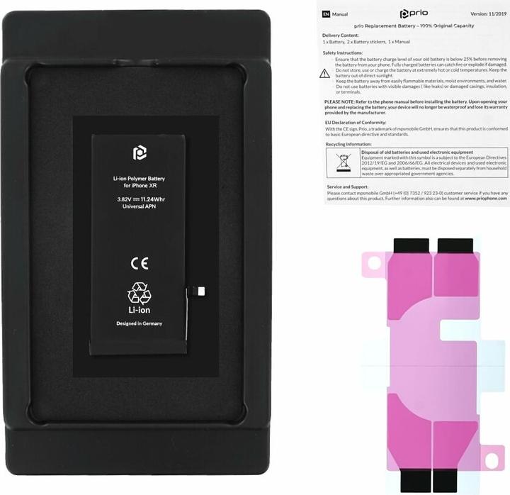 Immagine prodotto prio Batteria per Apple iPhone XR (APN universale) (Accumulatore di carica elettrica, iPhone XR)