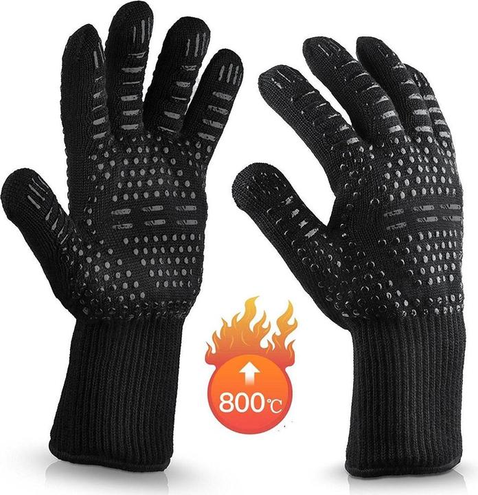 Actual product image Werkstein Heat-resistant BBQ grill gloves (Aramid fibres, heat-resistant silicone)