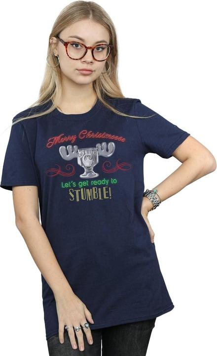 Actual product image National Lampoon´s Vacation Womens/Ladies Moose Head Cotton Boyfriend T-Shirt (S)