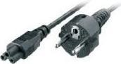 Produktbild Wortmann Kabel Netz 3 pol. SchuKo -> Kleeblatt Stecker gerade 0,6m (1 m)