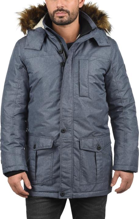 Actual product image Solid Octavus Men's Parka Outdoor Jacket Winter Coat With Teddy Fleece And Fur Hood With Hood (S)
