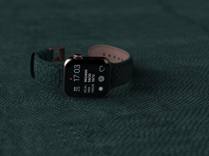 Immagine prodotto Njord Cinturino Jord Per (40 mm, 41 mm, Chiusura in acciaio inox, Pelle di salmone, Pelle Vegan, Apple Watch)