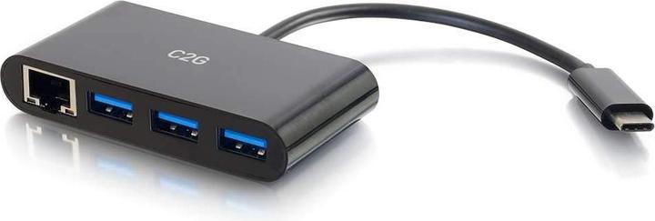 Produktbild C2G USB C Ethernet and 3 Port USB Hub Black (USB-C, 3 Ports)