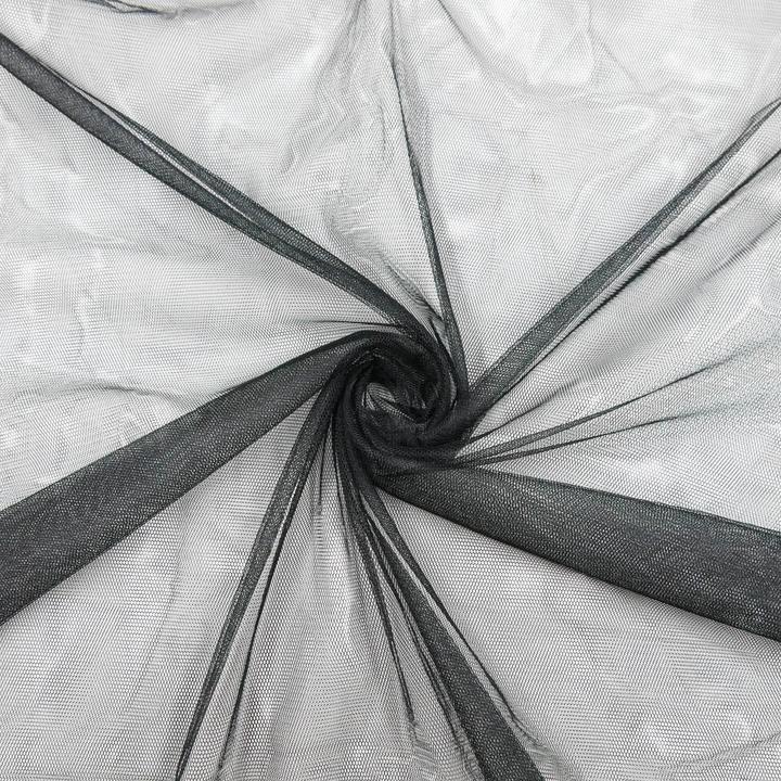 Actual product image Stoffrestposten Mesh - Black - Minimum order quantity: 1 metre