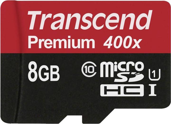 Produktbild Transcend 8GB MICROSDHC CLASS 10 UHS-I (8 GB, microSDHC, U1, UHS-I)