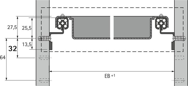 Produktbild Hettich Auszugsführung QUADRO 12 SISY MINIC. (1 Stk.)