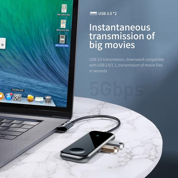 Produktbild Baseus Mirror Series Multifunktioneller HUB (USB-C, 6 Ports)