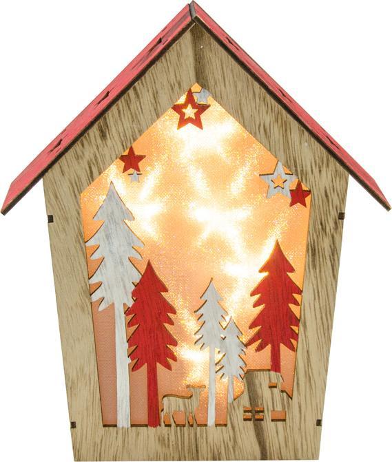 Actual product image Chaks Illuminated house with fir trees