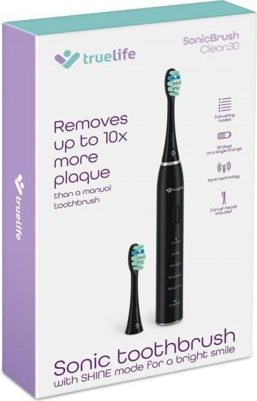 Actual product image Truelife SonicBrush Clean30 Black Adult Vibrating Toothbrush (Sonic toothbrush)
