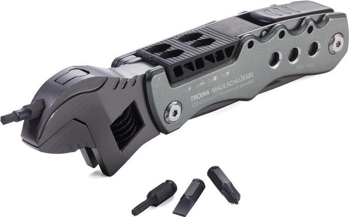 Produktbild Troika MAULSCHLÜSSEL Multi-tool with 12 functions, matt grey (12 Funktionen)