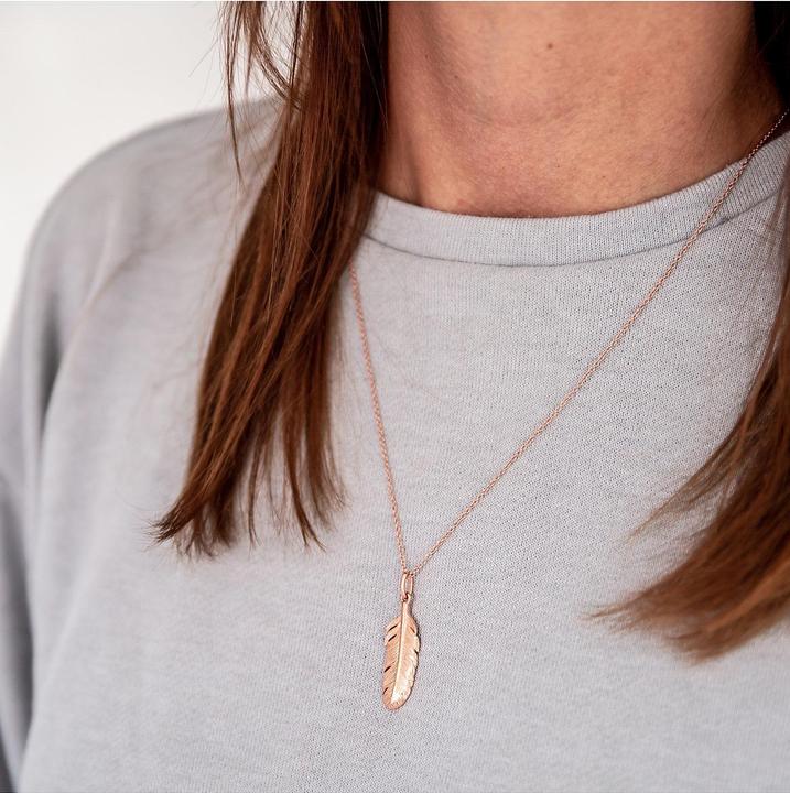 Produktbild Glanzstücke München Damen Feder Sterling Silber roségold 70,0 cm - 8182 (925er Silber, 70 cm)