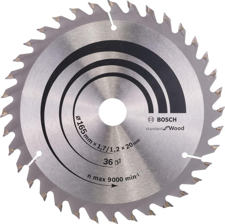 Bosch Professional Zubehör PRO Wood Kreissägeblatt, 165 x 1.7 x 20 mm