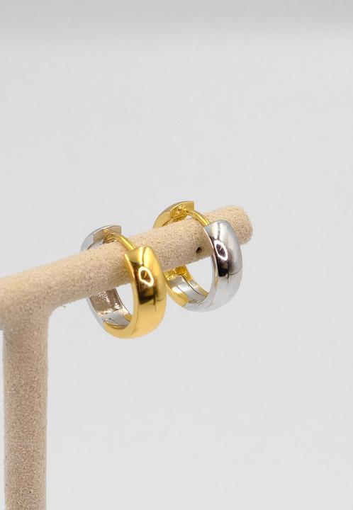 Image du produit Muau Créoles (750, Or blanc, Or jaune 18 K)