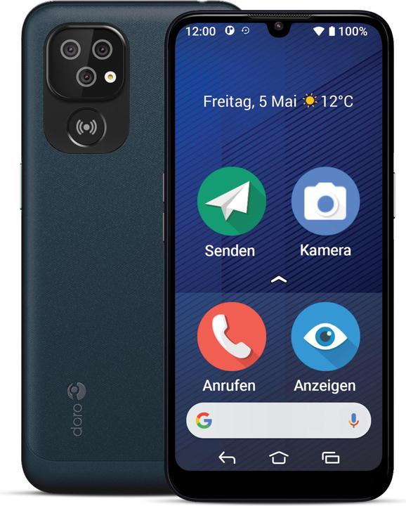 Actual product image Doro 8200 Plus without power supply unit (64 GB, Blue / Black, 6.10", Dual SIM, 16 Mpx, 4G)