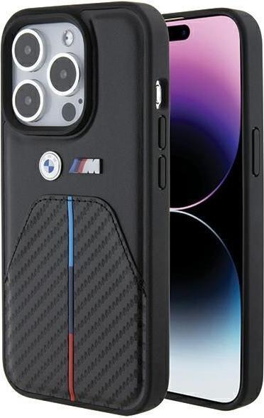 Produktbild BMW BMHCP15L22NSTB iPhone 15 Pro 6.1" czarny/black Stamped Tricolor Stripe (Apple iPhone 15 Pro)