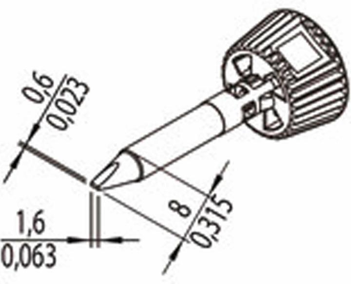 Produktbild 0142CDLF16/SB Lötspitze Spitzen-Grösse 1.60 mm Inhalt 1 St. (Lötspitze)