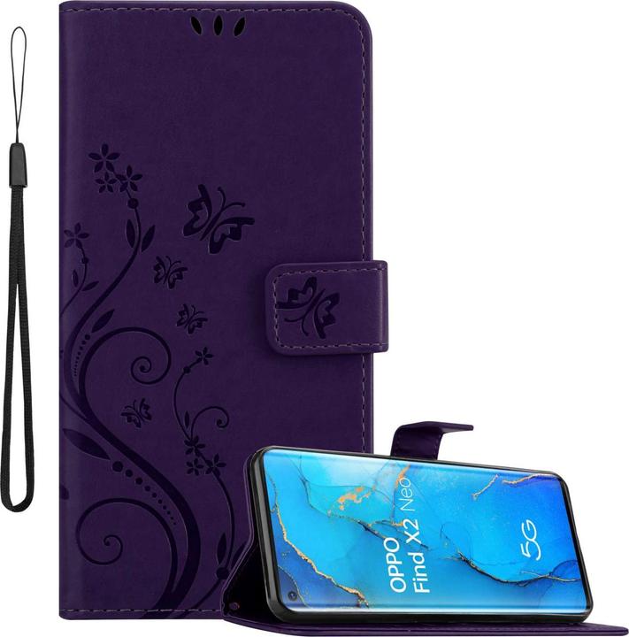Actual product image Cadorabo Case for Oppo FIND X2 NEO Flower Book (Oppo Find X2 Neo)