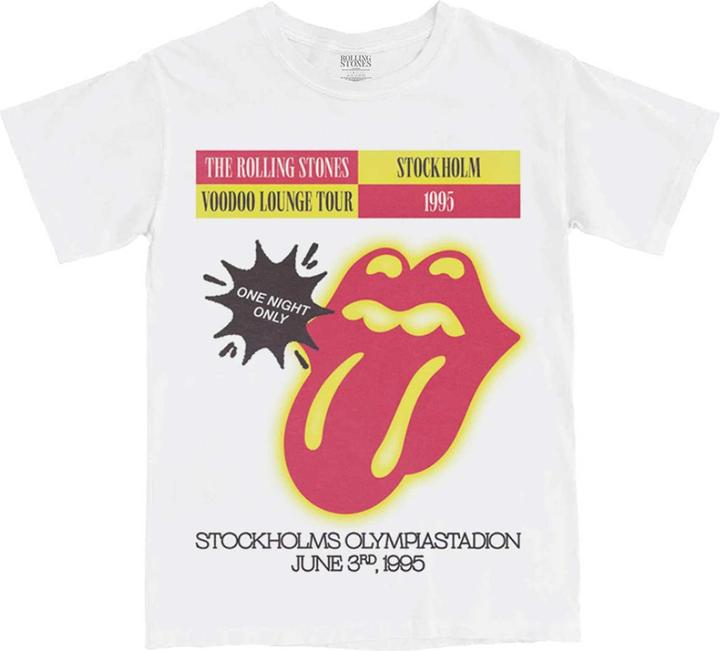 The Rolling Stones Unisex Adult Stockholm '95 Cotton T-Shirt (S)