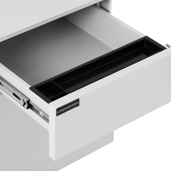 Produktbild Fromm & Starck Rollcontainer Schubladenschrank Metall Container 35 kg abschliessbar weiss
