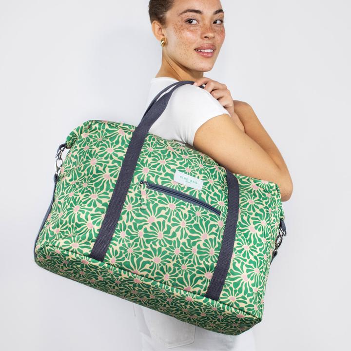 Produktbild Kind Bag Weekender Abstract Flowers - Green+Pink (560 l)