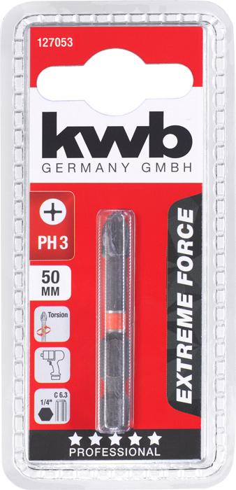 Actual product image kwb 127053 Cross-recess bit PH 3 steel 1 pc. (PH3)